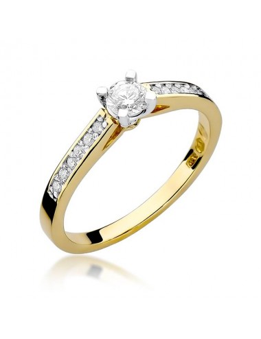 Sužadėtuvių žiedas „Vega" (geltono aukso)
