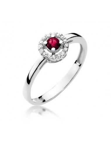 Sužadėtuvių žiedas „Bučinys" su rubinu