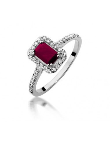 Sužadėtuvių žiedas „Tvirta meilė" su rubinu